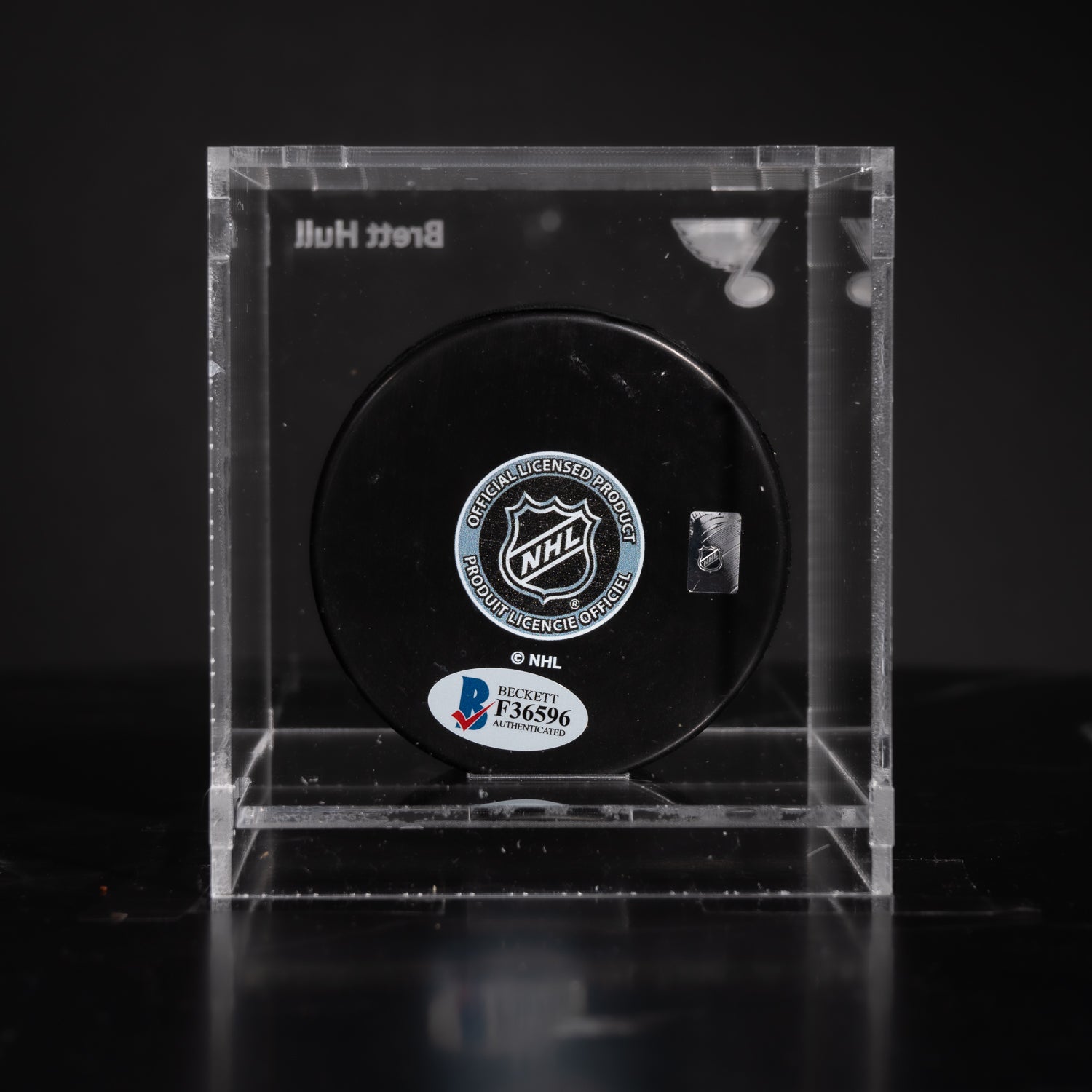 Puck Firmado Brett Hull - St. Louis Blues
